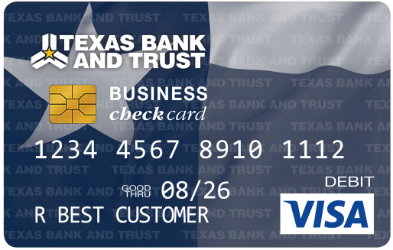 texas bank and trust business check card